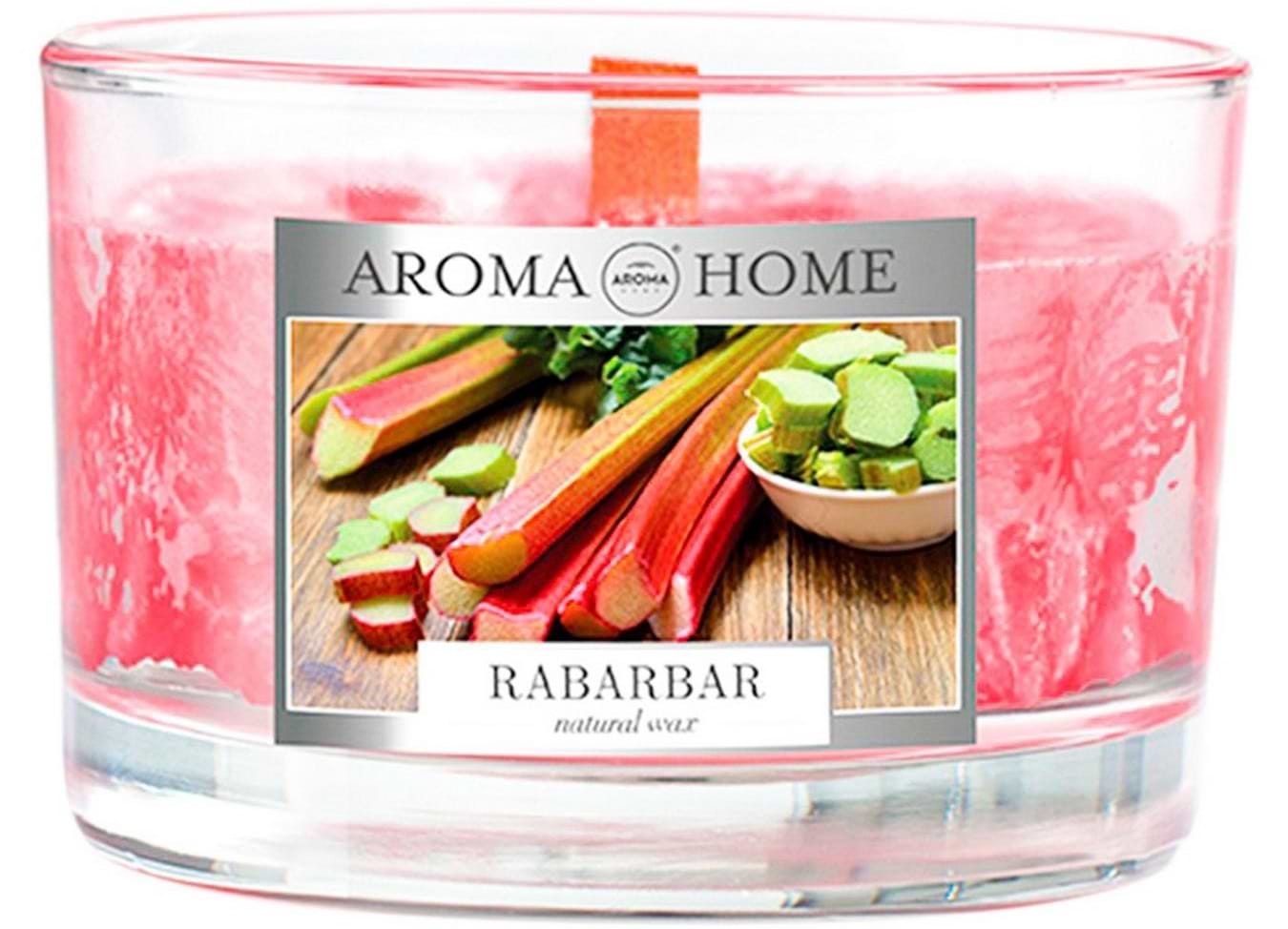 Свеча стекло Aroma Home Natural Waxes Candle 115g - RHUBARD (83667)