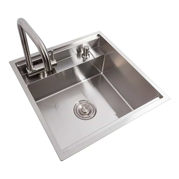 Фото - Мийка кухонна VALESO CM 50x50 прихована нержавійка Handmade (змішувач в комплекті)