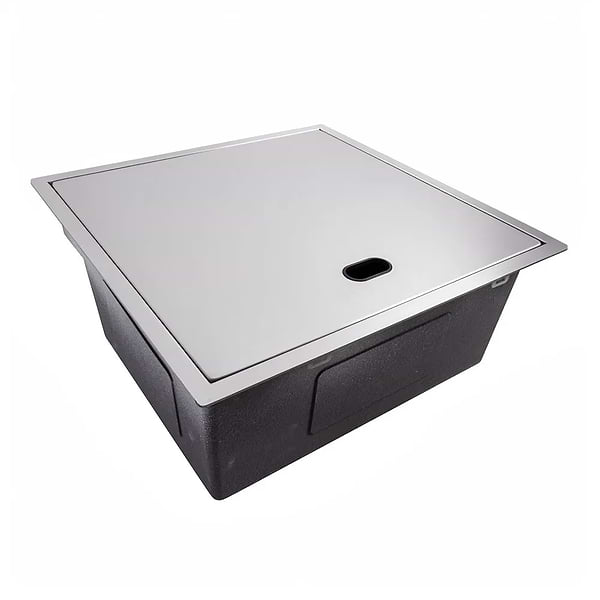 Фото - Мийка кухонна VALESO CM 50x50 прихована нержавійка Handmade (змішувач в комплекті)