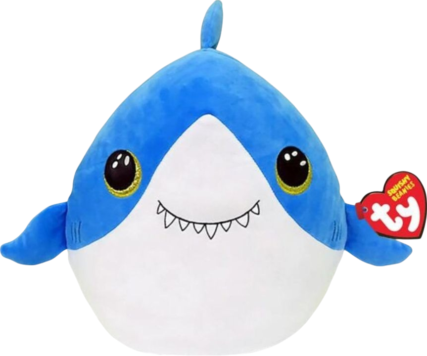 Мягкая игрушка подушка TY Squish-a-boos Акула FINSLEY 40 см (39366)
