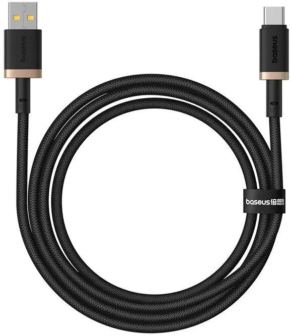 Перехідник Baseus Dura Series Fast Charging Cable USB to Type-C 60W 1m Gold+Black (P10377802U01-00)