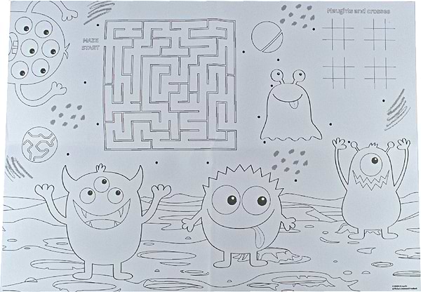 Фото - Набір для малювання Crayola Підложки-розмальовки Монстри 2шт. з олівцями (15755-B)