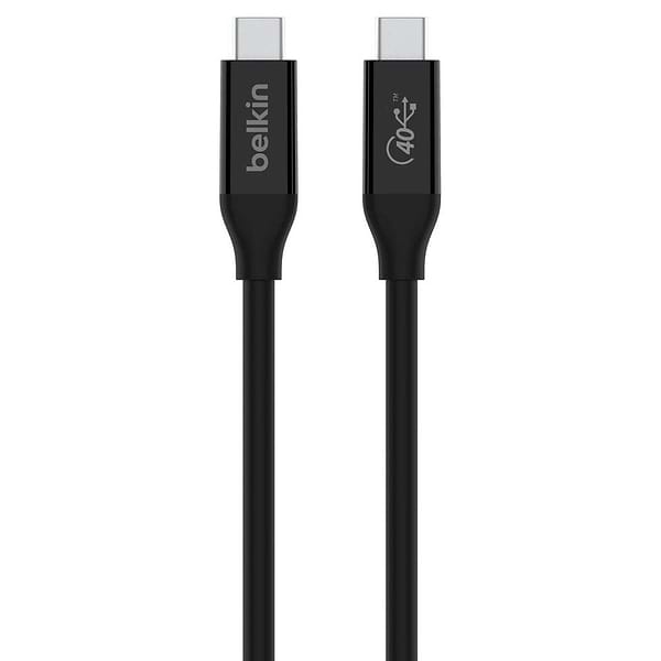 Фото - Кабель синхронизации данных Belkin USB4 USB C - USB C 100W 0.8 m Black (INZ001BT0.8MBK)