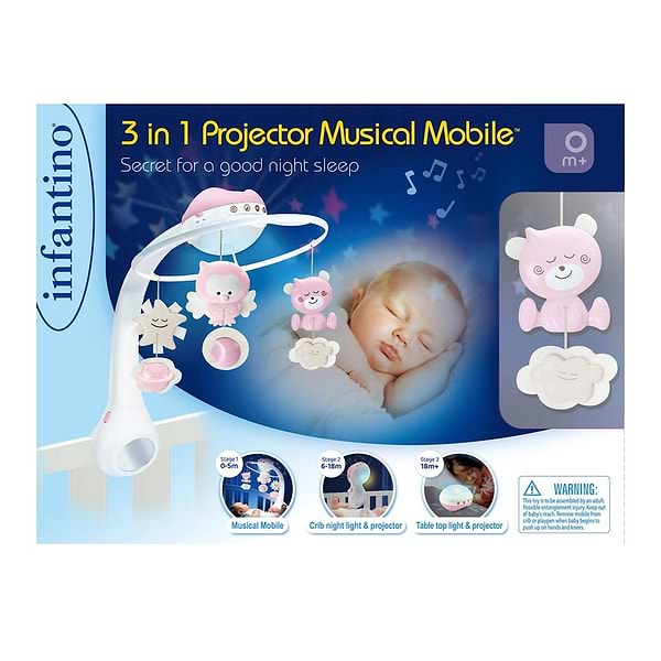 Фото - Мобіль музичний Infantino 3 в 1 Рожевий (004914I)
