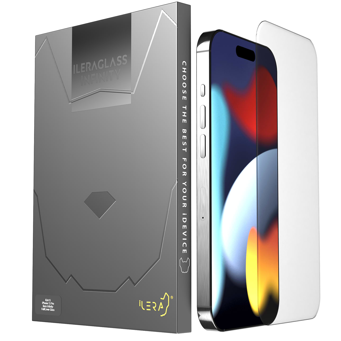 Захисне скло для смартфону ILera Infinity Full Cover Glass for iPhone 15 Pro (iLin15Pr) - Фото 1