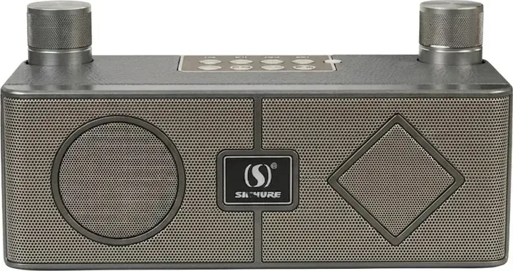 Портативна акустика INSPIRE YS-215-silver + 2 бездротові мікрофони та сабвуфером