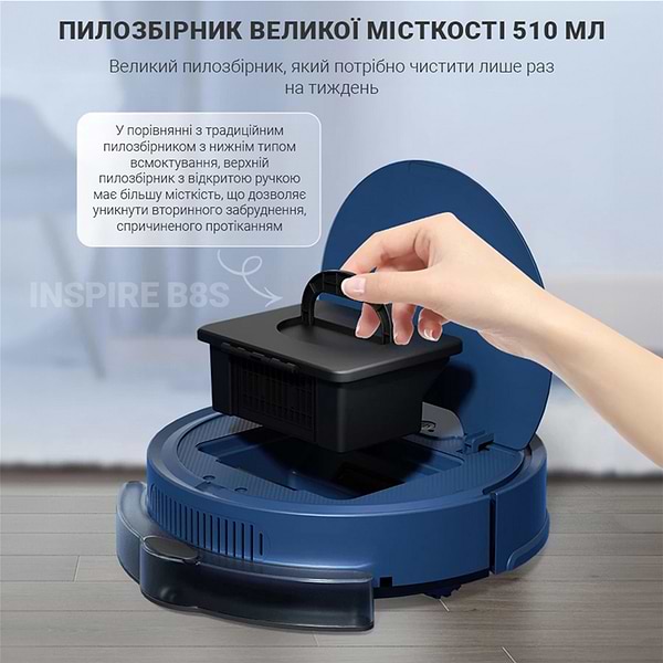 Фото - Робот-пилосос миючий INSPIRE B8S-max White