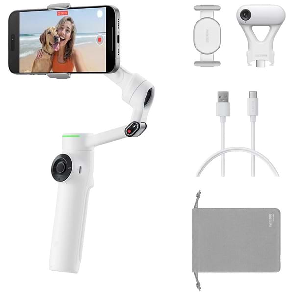 Фото - Монопод для екшн-камери Insta360 Flow 2 Pro AI Tracker Bundle/ Summit White (CINSABQB225)