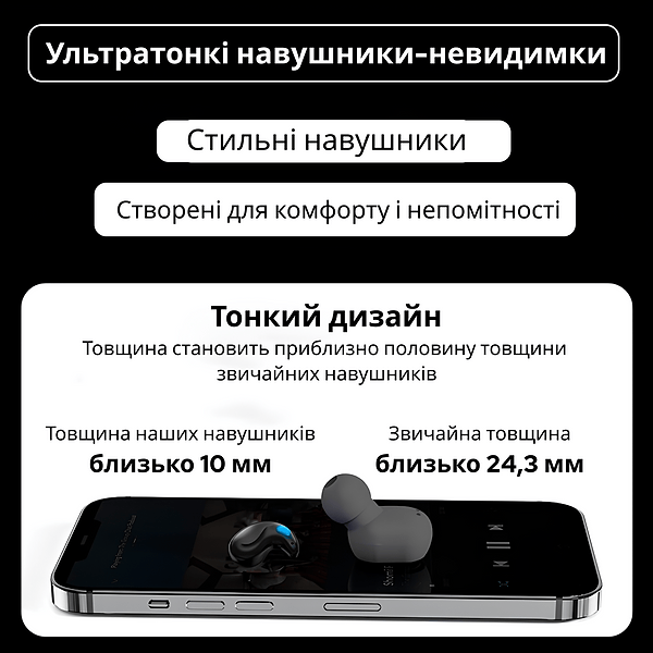 Фото - Навушники вкладиші бездротові TWS INSPIRE M96 Black