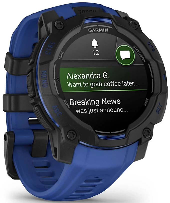 Купити Смарт-годинник Garmin Instinct 3, 45mm, AMOLED, Black with Bolt Blue Band (010-02936-03) - Фото 1 Смарт-годинник Garmin Instinct 3, 45mm, AMOLED, Black with Bolt Blue Band (010-02936-03) - Фото 1