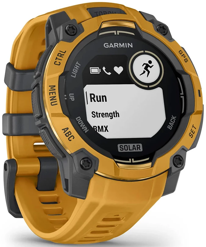 Смарт-годинник Garmin Instinct 3, 45mm, Solar, Sunburst with Sunburst/Gray Accents (010-02934-02)