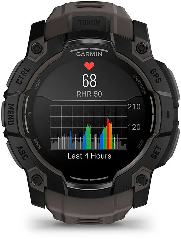 Фото - Смарт-годинник Garmin Instinct 3, 50mm, AMOLED, Black Bezel with Charcoal Band (010-03020-00)