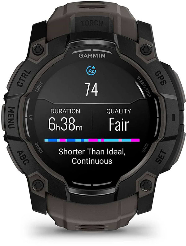 Фото - Смарт-годинник Garmin Instinct 3, 50mm, AMOLED, Black Bezel with Charcoal Band (010-03020-00)