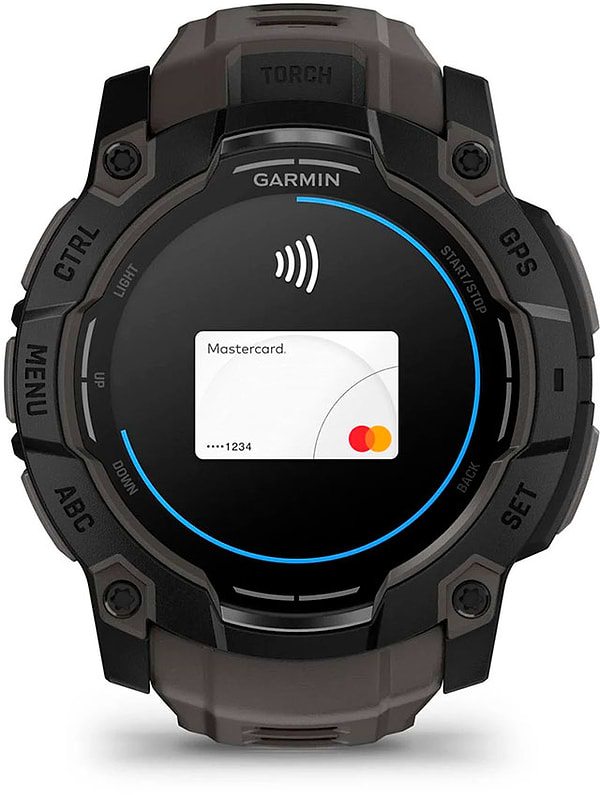 Фото - Смарт-годинник Garmin Instinct 3, 50mm, AMOLED, Black Bezel with Charcoal Band (010-03020-00)