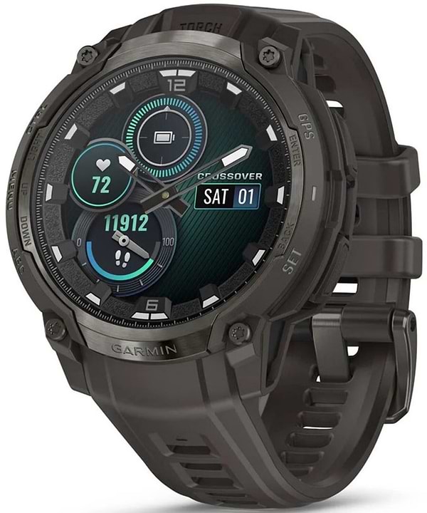Фото - Смарт-годинник Garmin Instinct Crossover AMOLED, Charcoal Grey/Charcoal Grey (010-03398-00)