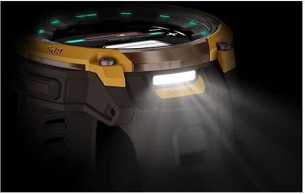 Фото - Смарт-часы Garmin Instinct Crossover AMOLED, BronzeSunburst/Cocoa (010-03398-01)