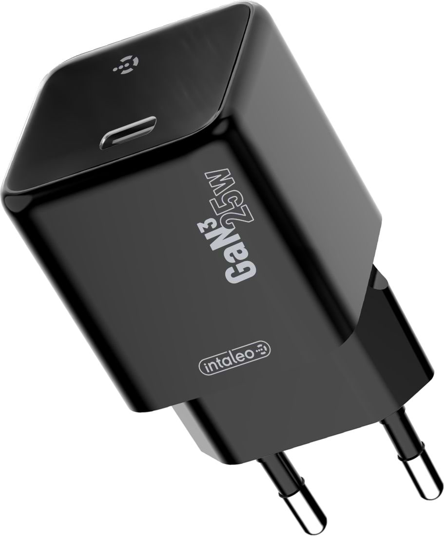 Мережевий зарядний пристрій Intaleo GaN 25W Type-C INT-TCGN251C Black (1283126638282)