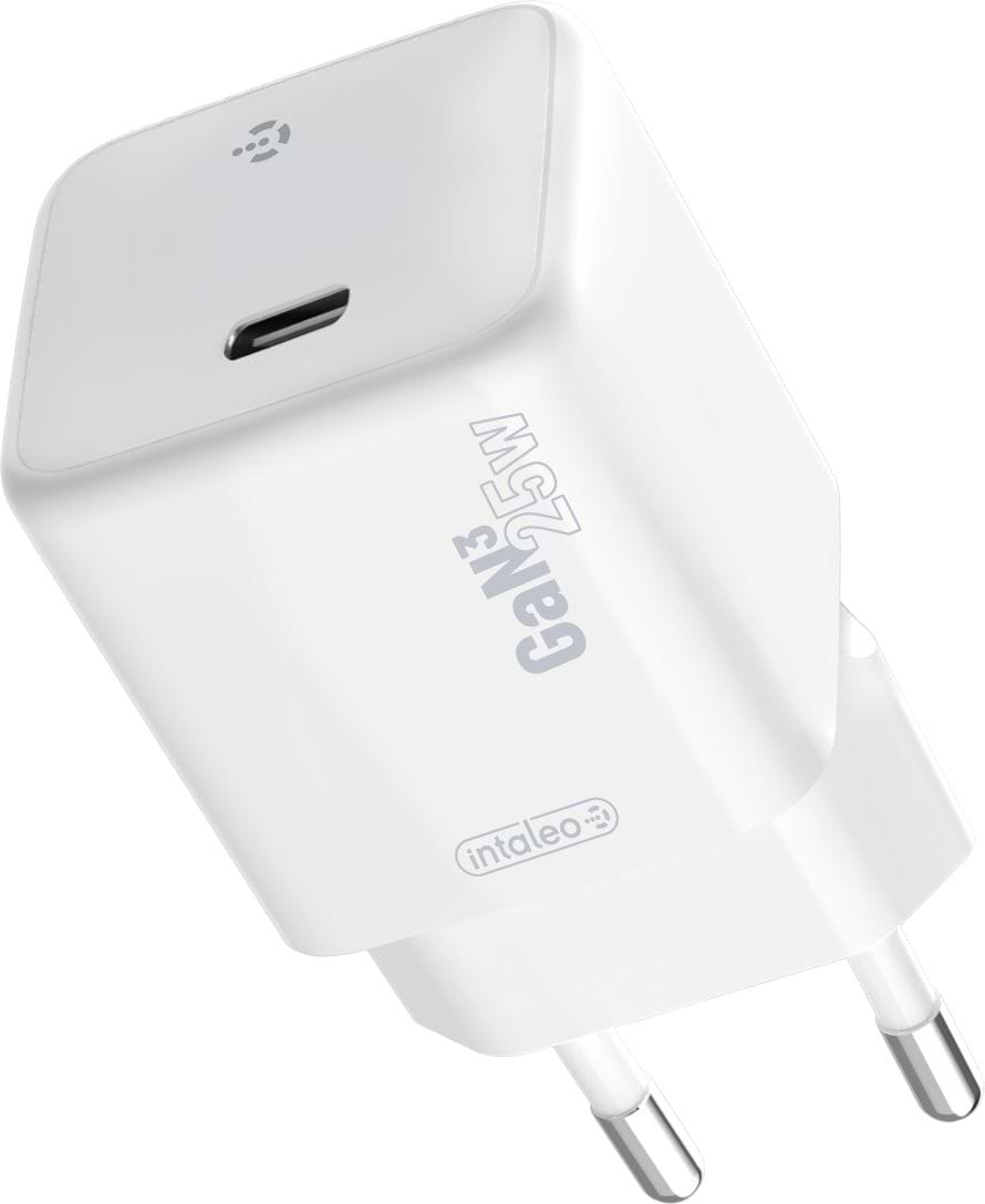 Мережевий зарядний пристрій Intaleo GaN 25W Type-C INT-TCGN251C White (1283126637254)