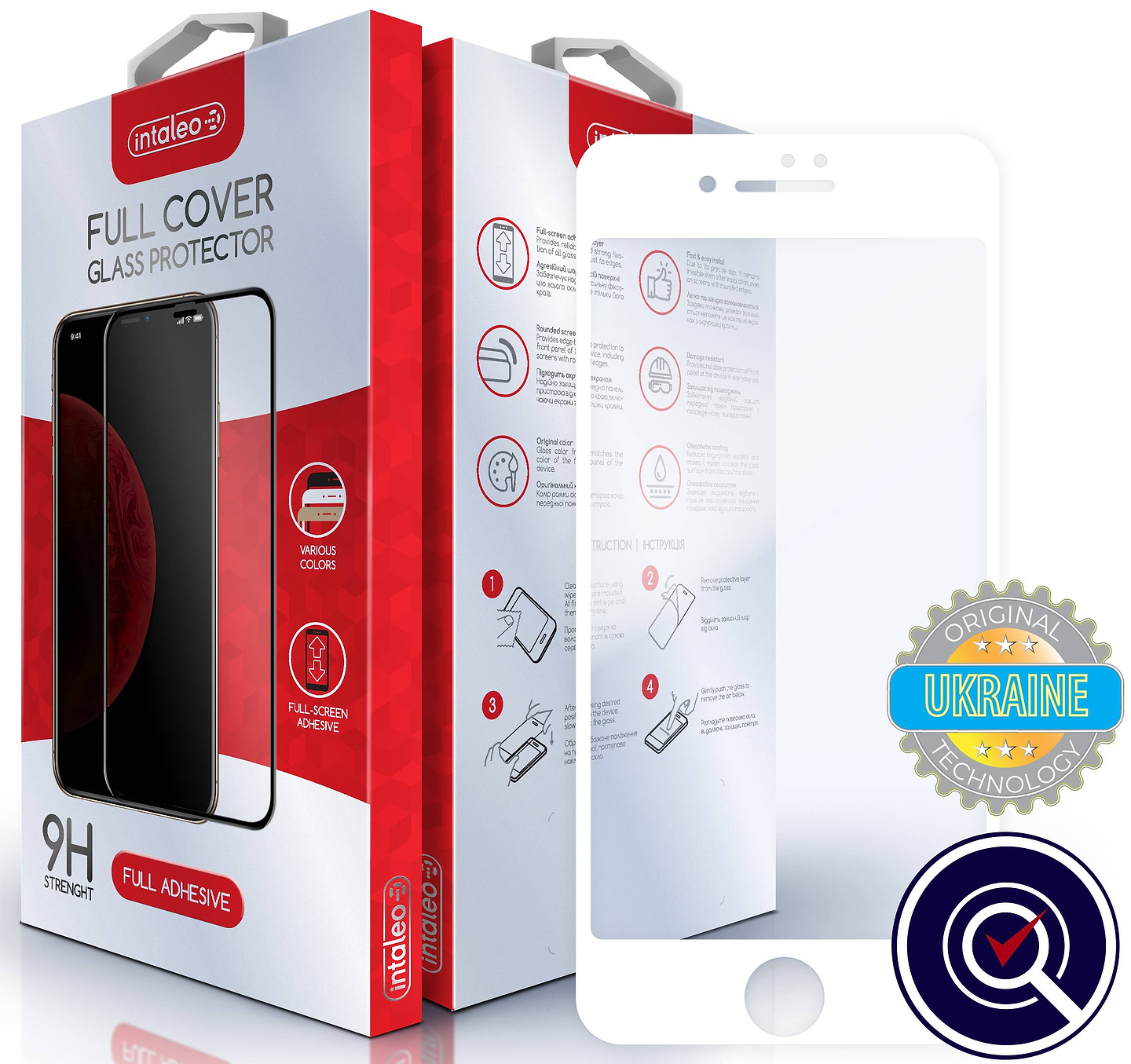 Защитное стекло для смартфона Intaleo 9H 3D for Apple iPhone 7 Plus/8 Plus Black (1283126501777)