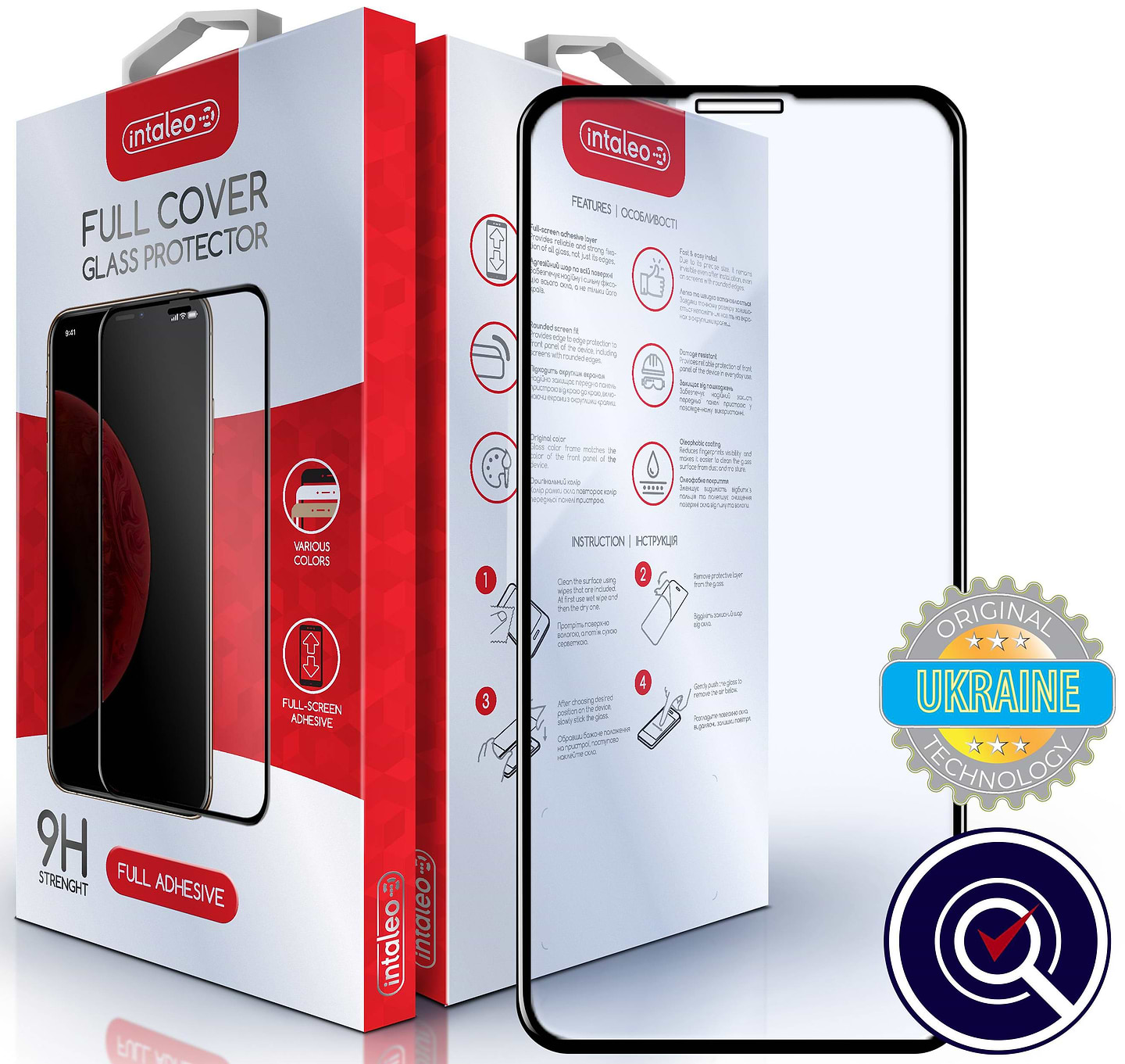 Защитное стекло для смартфона Intaleo 9H 3D for Apple iPhone X/XS/11 Pro Black (1283126547577)