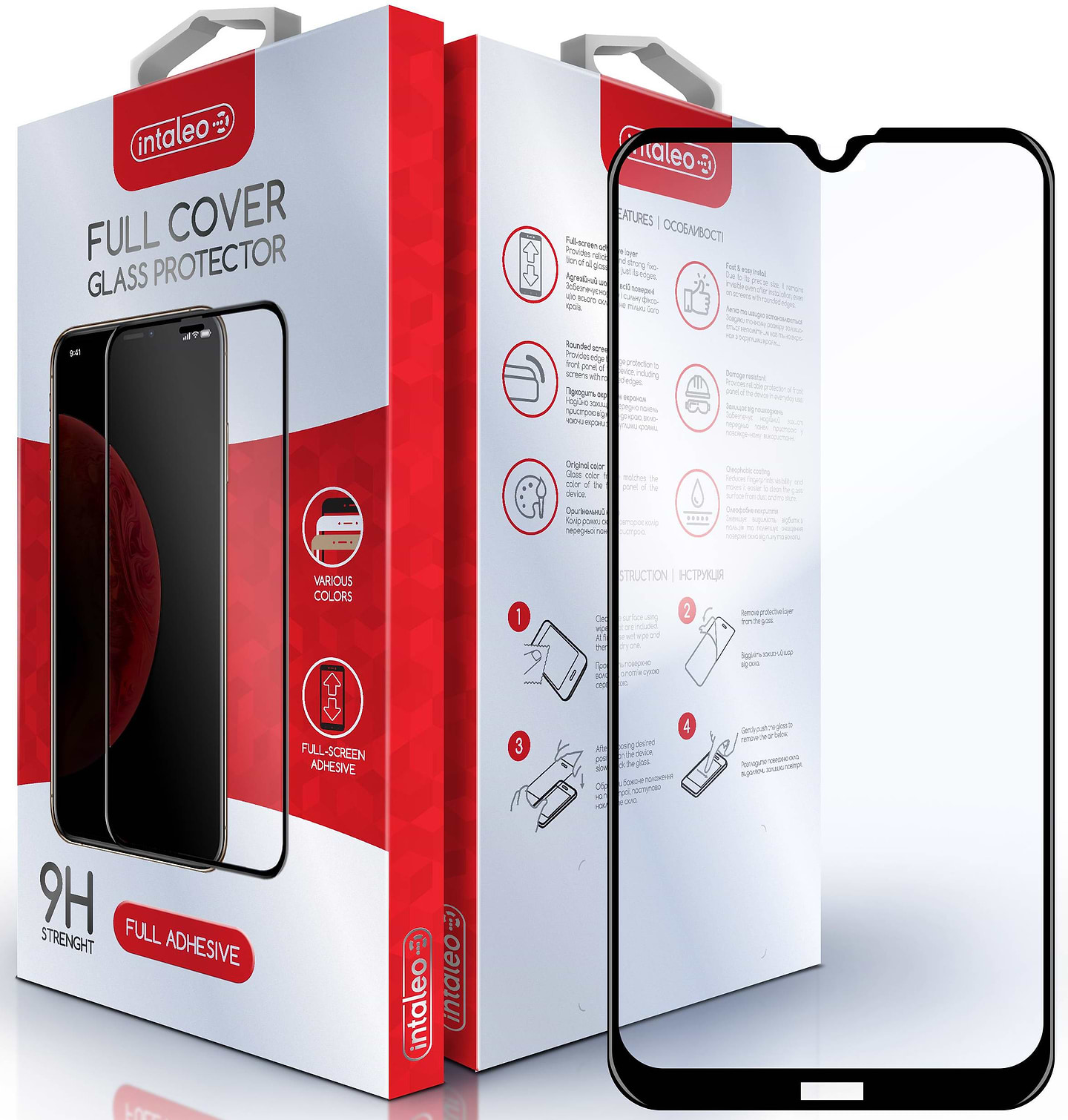 Захисне скло для смартфону Intaleo 9H 3D for Xiaomi Redmi 8 / Redmi 8A Black (1283126501807)