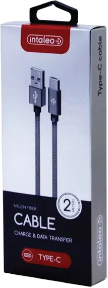 Фото - Уценка - Кабель синхронизации данных Intaleo CBGNYT2 USB-USB Type-C 2m Grey (1283126489143)