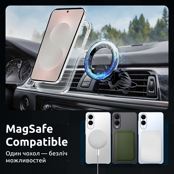 Фото - Чохол для смартфону Intaleo CLEAR 
for Samsung Galaxy S25 Edge з MagSafe (1283126631221)