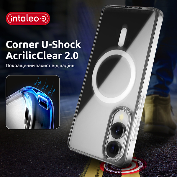 Фото - Чохол для смартфону Intaleo CLEAR 
for Samsung Galaxy S25 Edge з MagSafe (1283126631221)