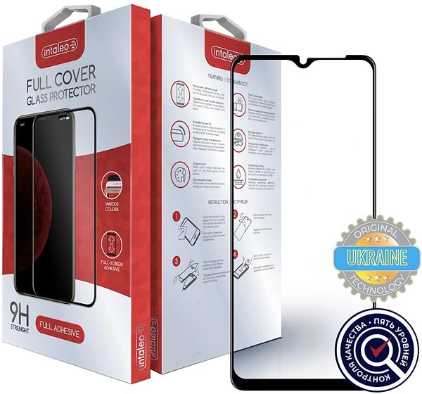 Фото - Защитное стекло для смартфона Intaleo for Samsung Galaxy A12 SM-A125 Full Glue Black (1283126509490)
