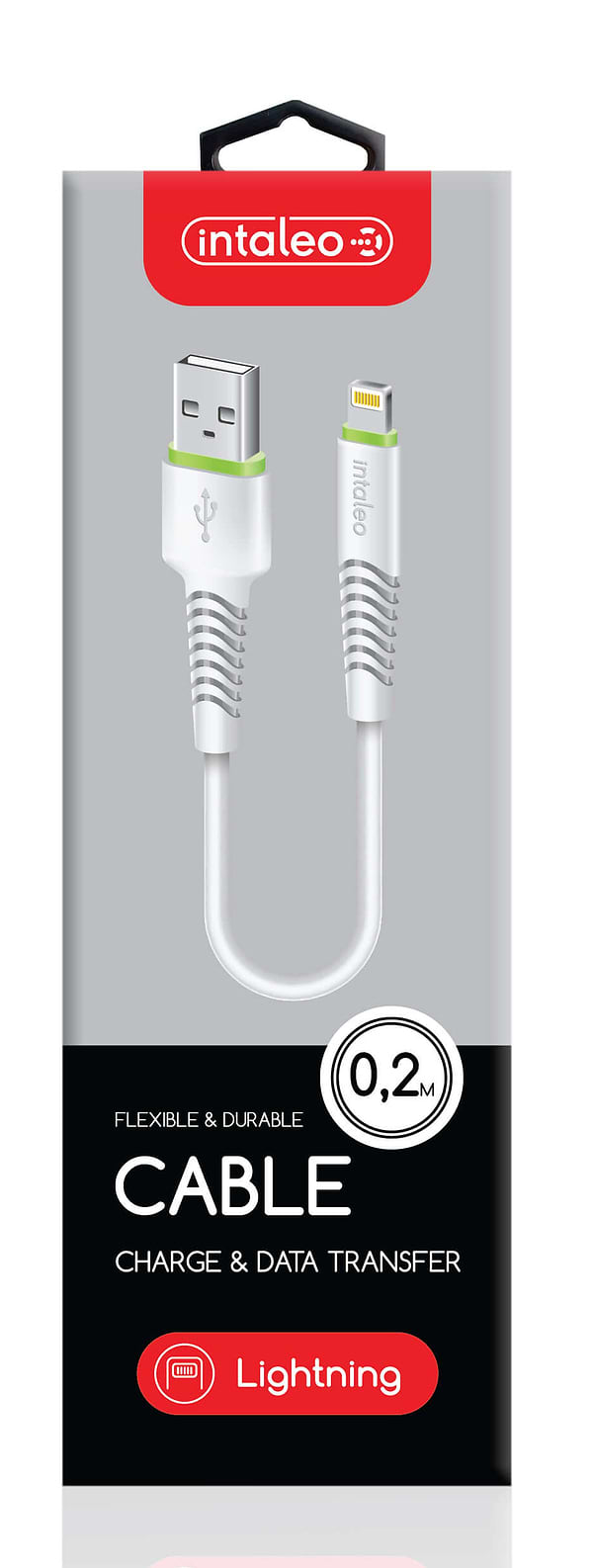 Фото - Кабель синхронизации данных Intaleo Lightning 0,2м White (CBFLEXL0)