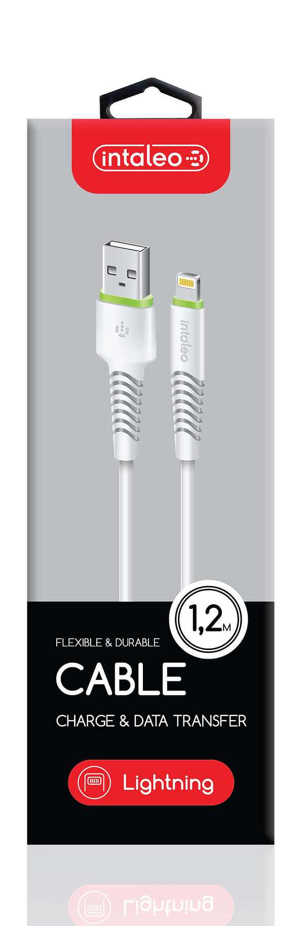 Фото - Кабель синхронізації даних Intaleo Lightning 1,2м White (CBFLEXL1)