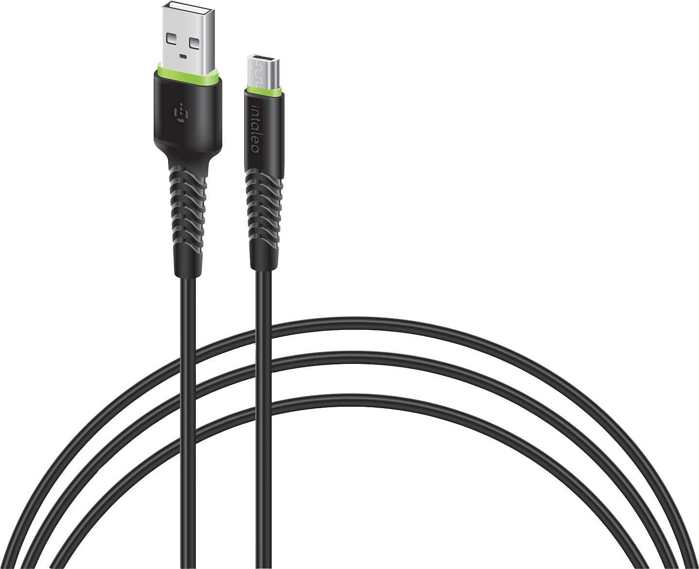 Кабель синхронізації даних Intaleo Micro USB 0,2м Black (CBFLEXM0)