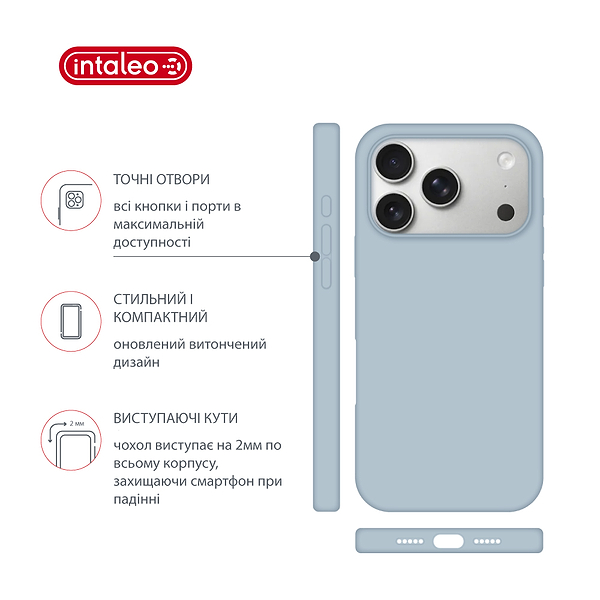 Фото - Чохол для смартфону Intaleo Silicone Case for Apple iPhone 17 Pro Blue (1283126630491)