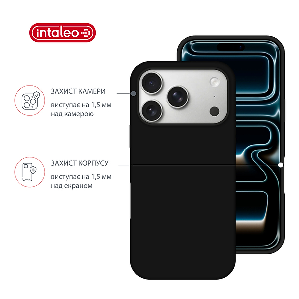 Фото - Чохол для смартфону Intaleo Silicone Case for Apple iPhone 17 Pro Max Black (1283126630545)