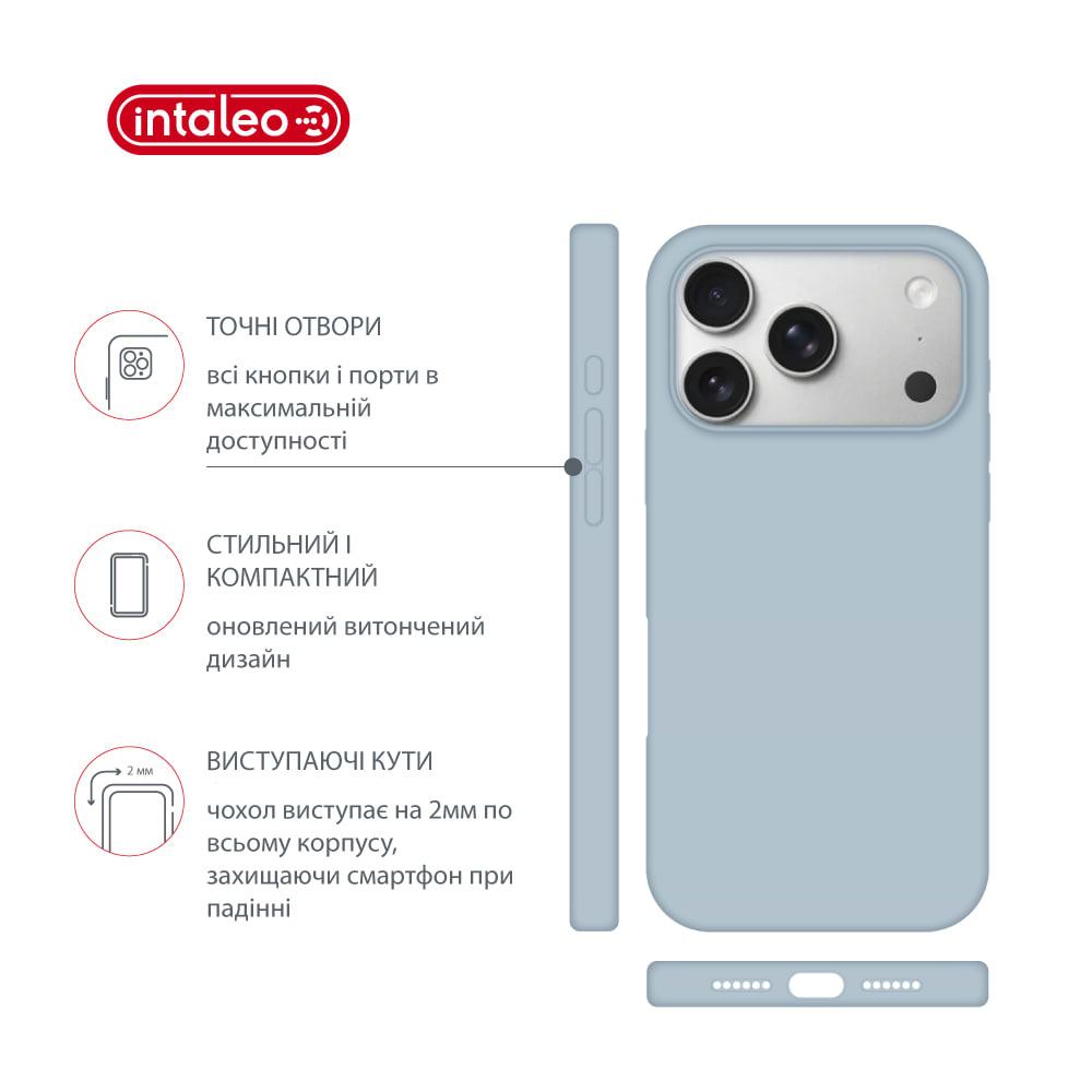 Фото - Чохол для смартфону Intaleo Silicone Case for Apple iPhone 17 Pro Max Blue (1283126630538)