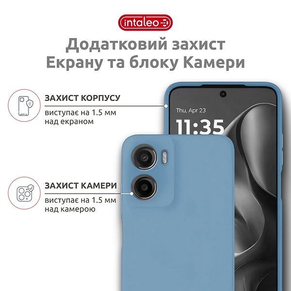Фото - Чехол для смартфона Intaleo SoftShell for Motorola Moto G05 Blue (1283126632273)