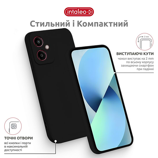 Фото - Чохол для смартфону Intaleo SoftShell for Motorola Moto G55 Black (1283126632419)