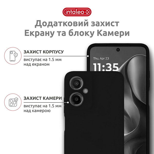 Фото - Чохол для смартфону Intaleo SoftShell for Motorola Moto G55 Black (1283126632419)