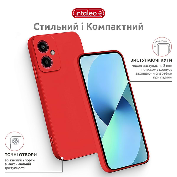 Фото - Чохол для смартфону Intaleo SoftShell for Motorola Moto G55 Red (1283126632402)