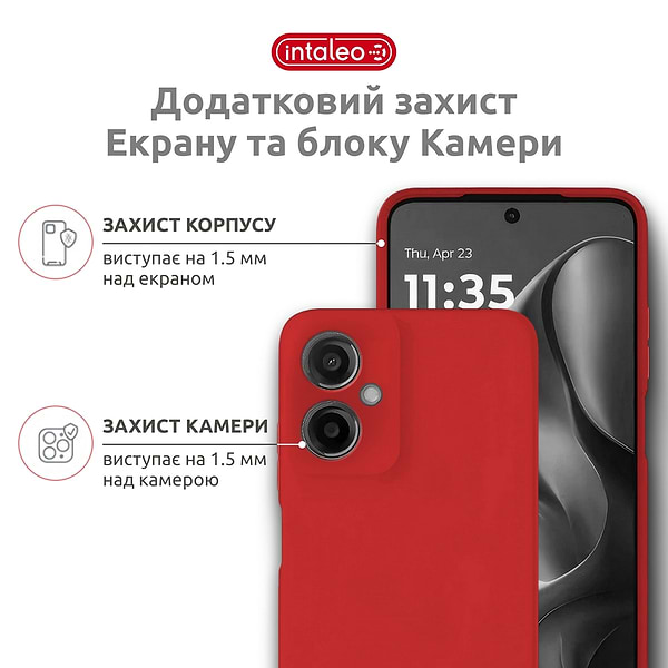 Фото - Чохол для смартфону Intaleo SoftShell for Motorola Moto G55 Red (1283126632402)