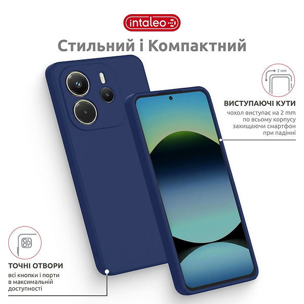 Фото - Чехол для смартфона Intaleo SoftShell for Xiaomi Redmi Note 14S 4G Blue (1283126631344)