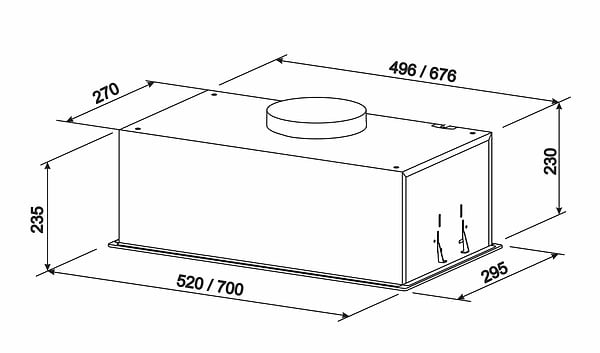 Фото - Вытяжка встраиваемая ELEYUS INTEGRA 1200 LED 70 WH