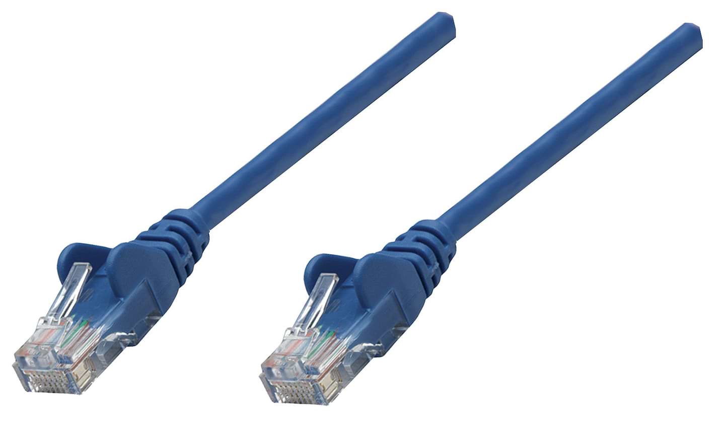 Кабель патч-корд Intellinet UTP Cat.5e 3m Blue (319775) - Фото 1