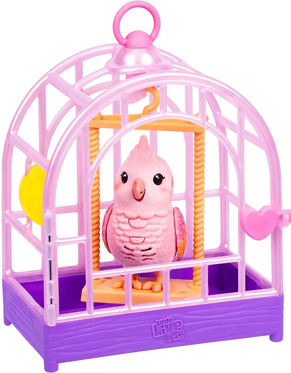 Фото - Інтерактивна іграшка Moose папужка какаду Розі в клітці (26692)