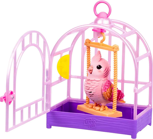 Фото - Інтерактивна іграшка Moose папужка какаду Розі в клітці (26692)