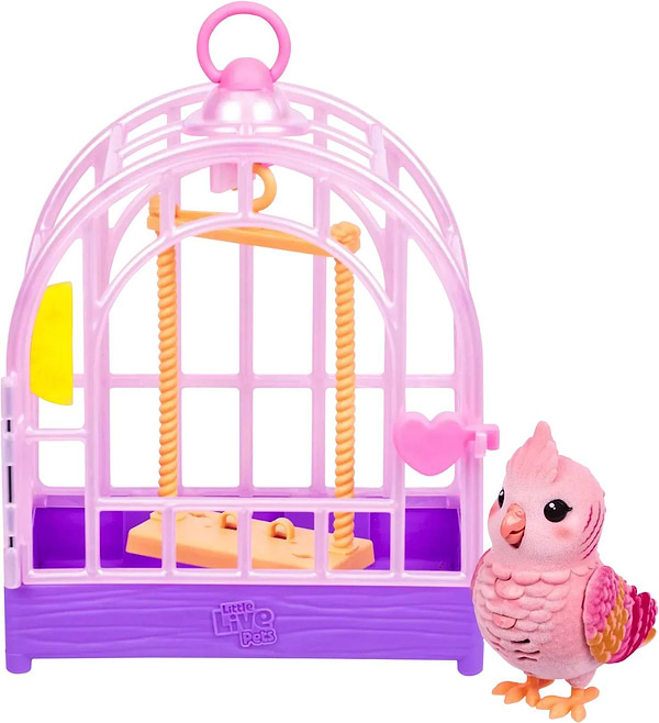 Фото - Інтерактивна іграшка Moose папужка какаду Розі в клітці (26692)