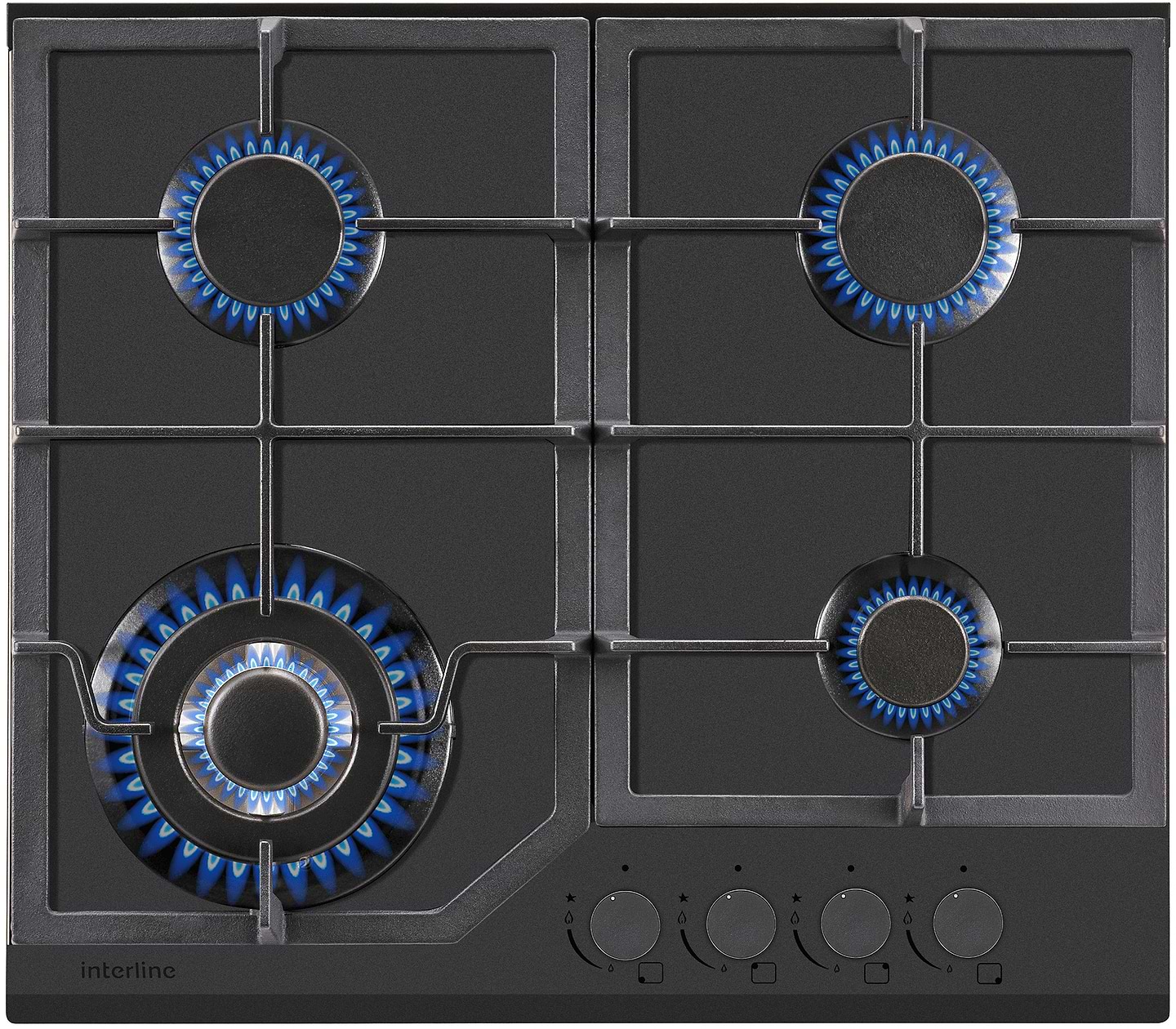 Варильна поверхня газова Interline HGG 760 FGT BA Nano Matte - Фото 1