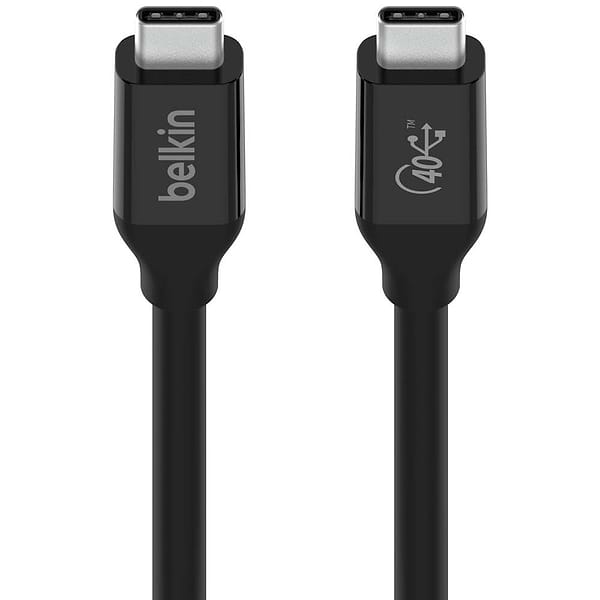 Фото - Кабель синхронизации данных Belkin USB4 USB C - USB C 100W 0.8 m Black (INZ001BT0.8MBK)