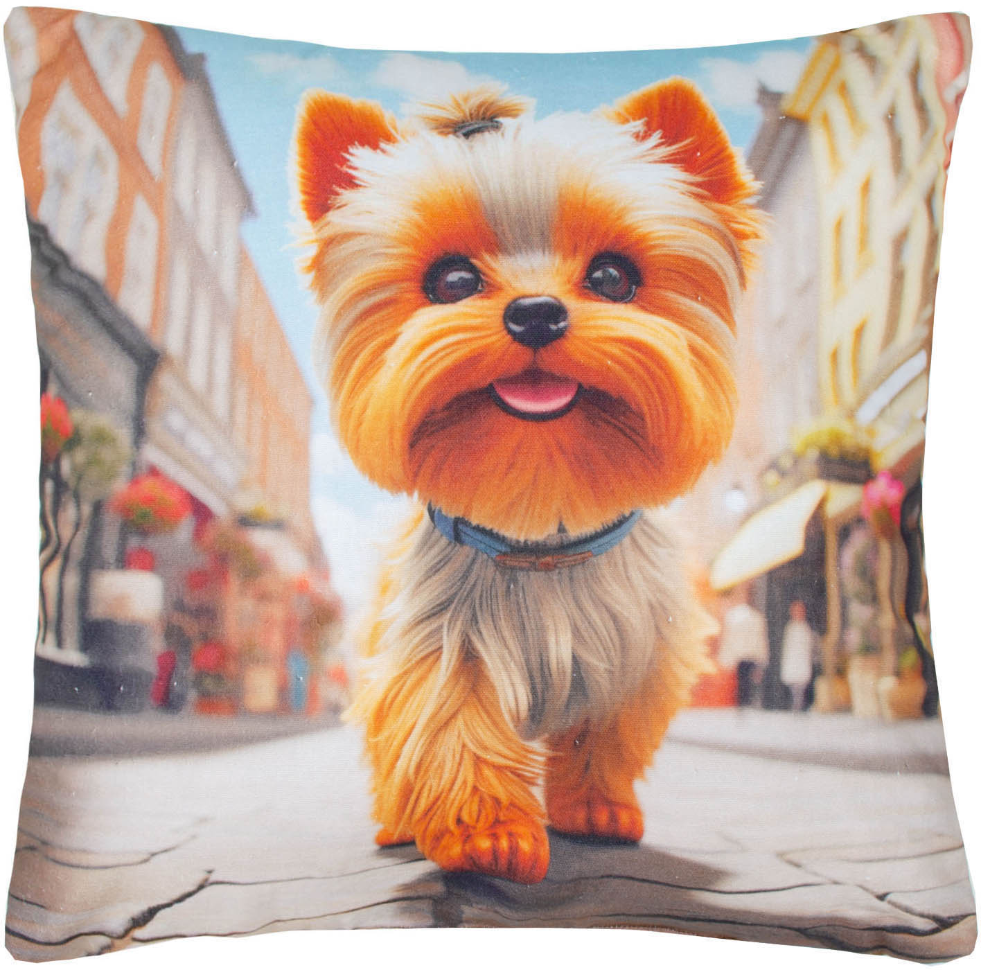 Подушка декоративная Home Line ПОЛУПАНАМА Песик Йоркшир (ЦД) 45х45 (189214)