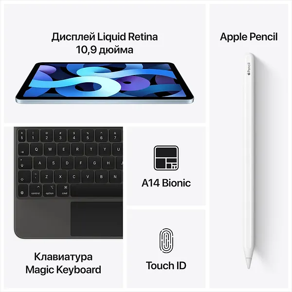 Фото - Уценка - Планшет Apple iPad Air 10.9'' Wi-Fi 64GB MYFQ2RK/A Sky Blue